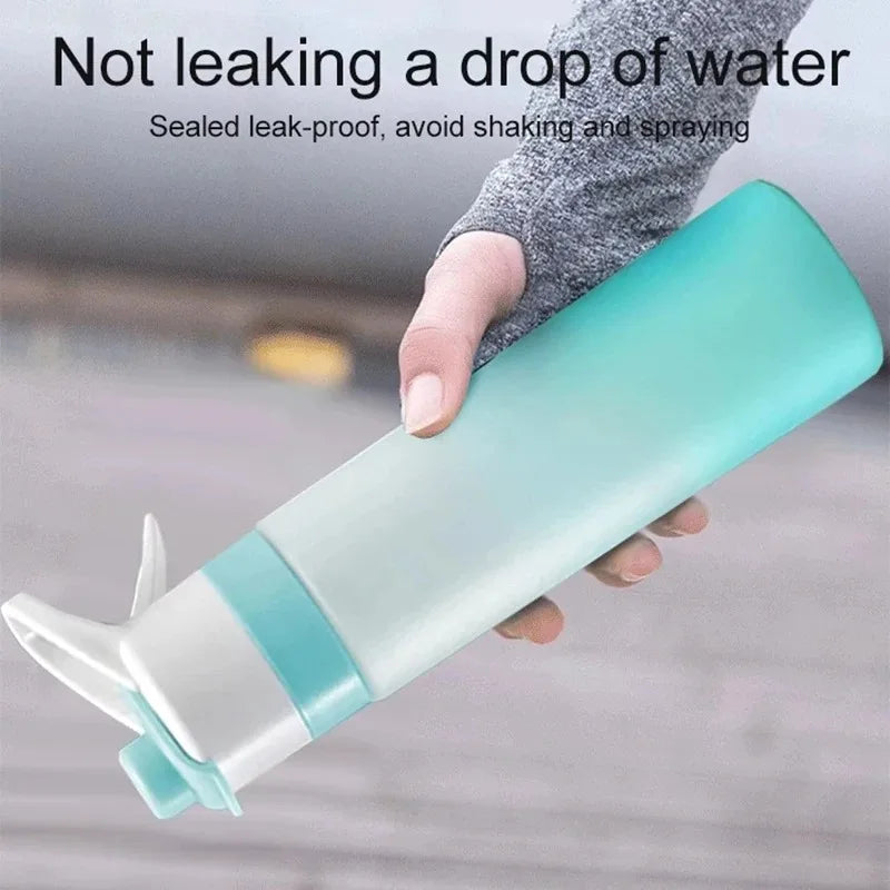 Spray Water Bottle Portable Outdoor Sport Water Bottle for Girls Gym Fitness Drinking Drinkware Hiking Riding Water Bottle