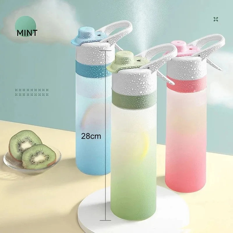 Spray Water Bottle Portable Outdoor Sport Water Bottle for Girls Gym Fitness Drinking Drinkware Hiking Riding Water Bottle