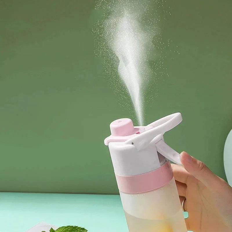 Spray Water Bottle Portable Outdoor Sport Water Bottle for Girls Gym Fitness Drinking Drinkware Hiking Riding Water Bottle