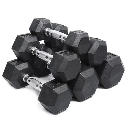 High Quality Hexagonal Rubber Coated Dumbell 5Lb/2.5Kg Increasing Gym Fitness Equipment Dumbells Hex Dumbbell Set