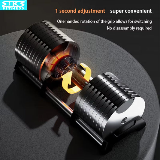 Electroplated Dumbbells. Adjustable Internal Rotation, Professional Gym Fitness Dumbbells