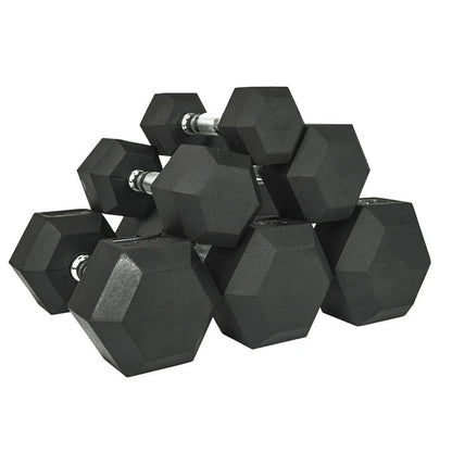 High Quality Hexagonal Rubber Coated Dumbell 5Lb/2.5Kg Increasing Gym Fitness Equipment Dumbells Hex Dumbbell Set