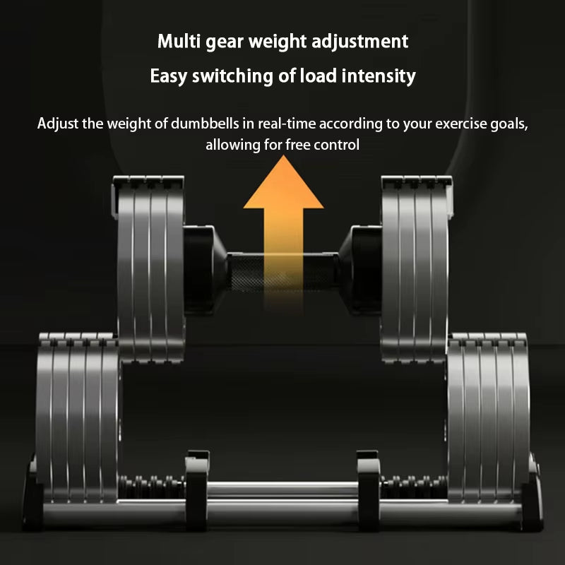 Electroplated Dumbbells. Adjustable Internal Rotation, Professional Gym Fitness Dumbbells