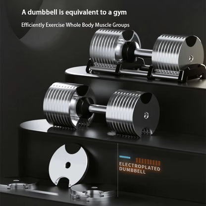 Electroplated Dumbbells. Adjustable Internal Rotation, Professional Gym Fitness Dumbbells