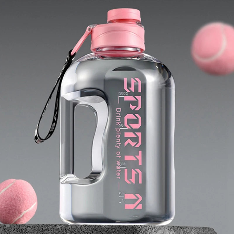  Insulated Water Bottles with Straw Gym Traveling Hiking Camping Hot Water Bottle for Men Women Leakproof Fitness Bottle 2.7l/1.7l