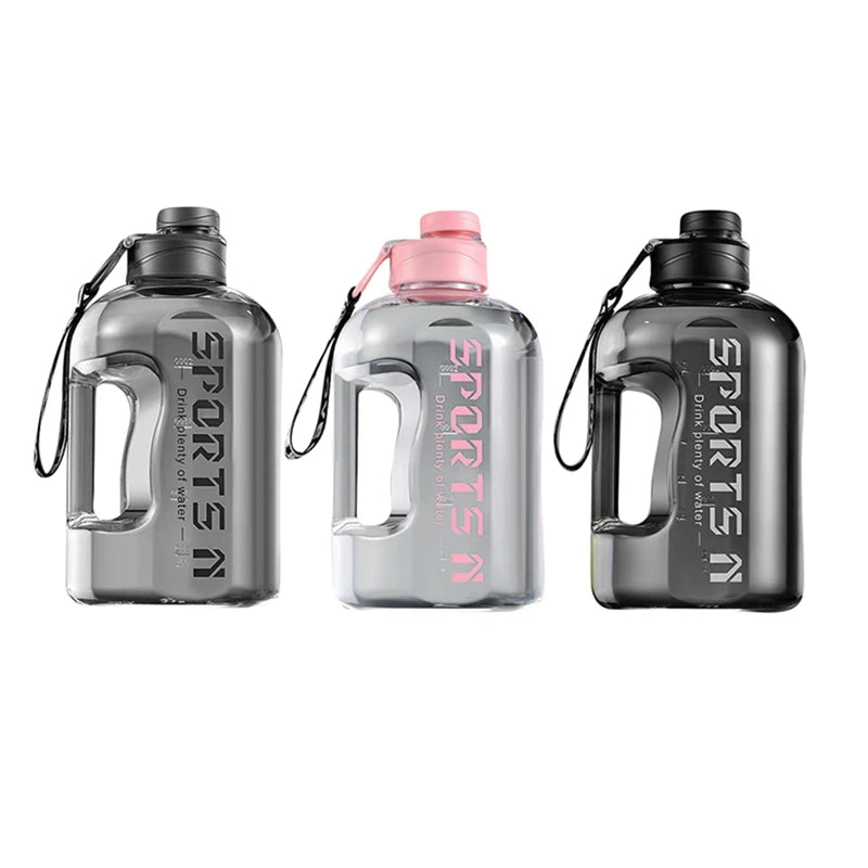 Insulated Water Bottles with Straw Gym Traveling Hiking Camping Hot Water Bottle for Men Women Leakproof Fitness Bottle 2.7l/1.7l