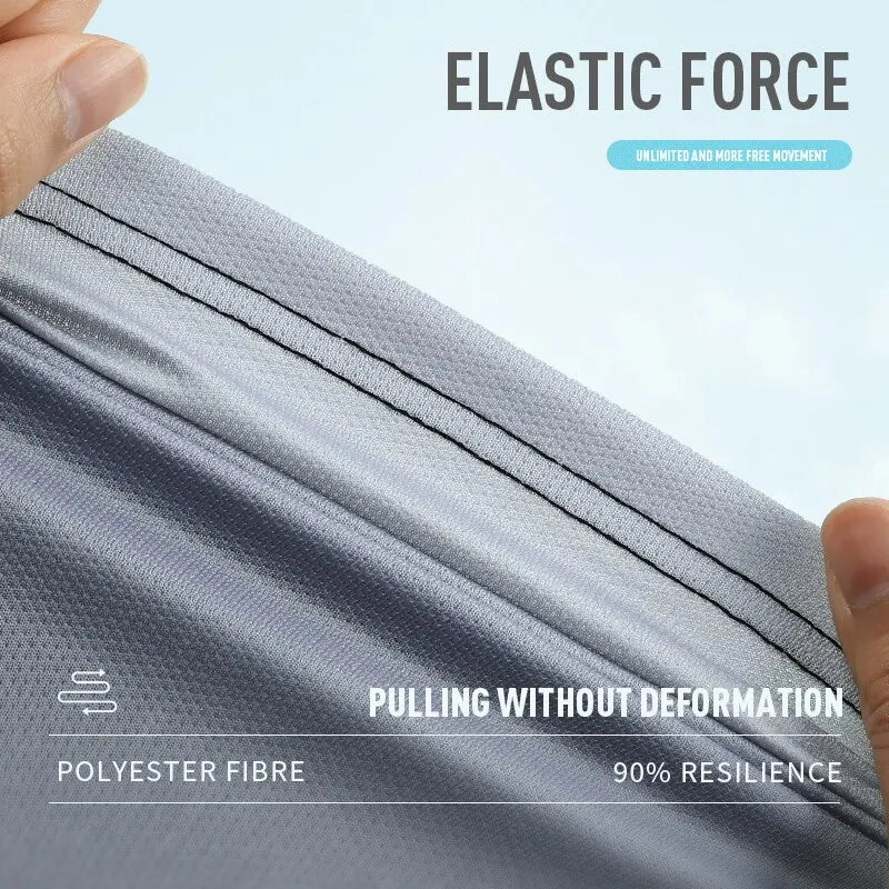Men's Ice Silk Quick-Dry Sportswear Set - Short-Sleeved T-Shirt for Summer Running and Basketball Training